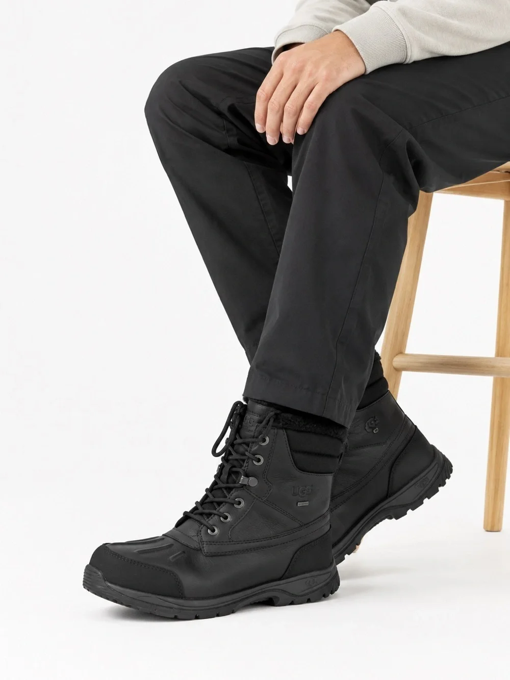 UGG | Men’s Felton Black WaterProof Leather Snow Boots NEW